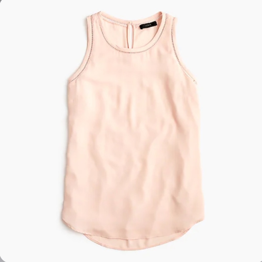 J. Crew Blush Pink Sleeveless Shell Top